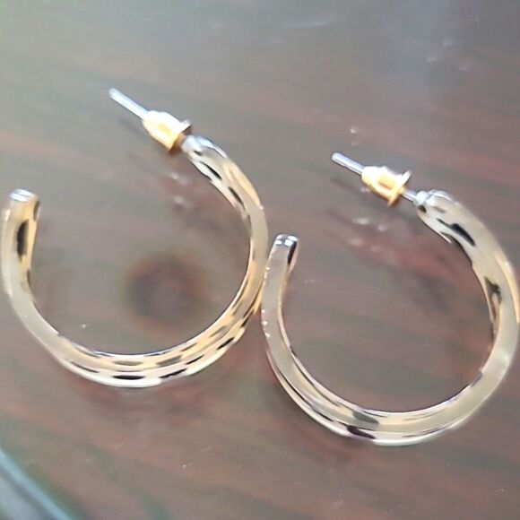 💲6️⃣ Bundled ✔️Light Tan Tortoise Shell Hoop Earrings New Boho Style for Fall - Picture 2 of 5